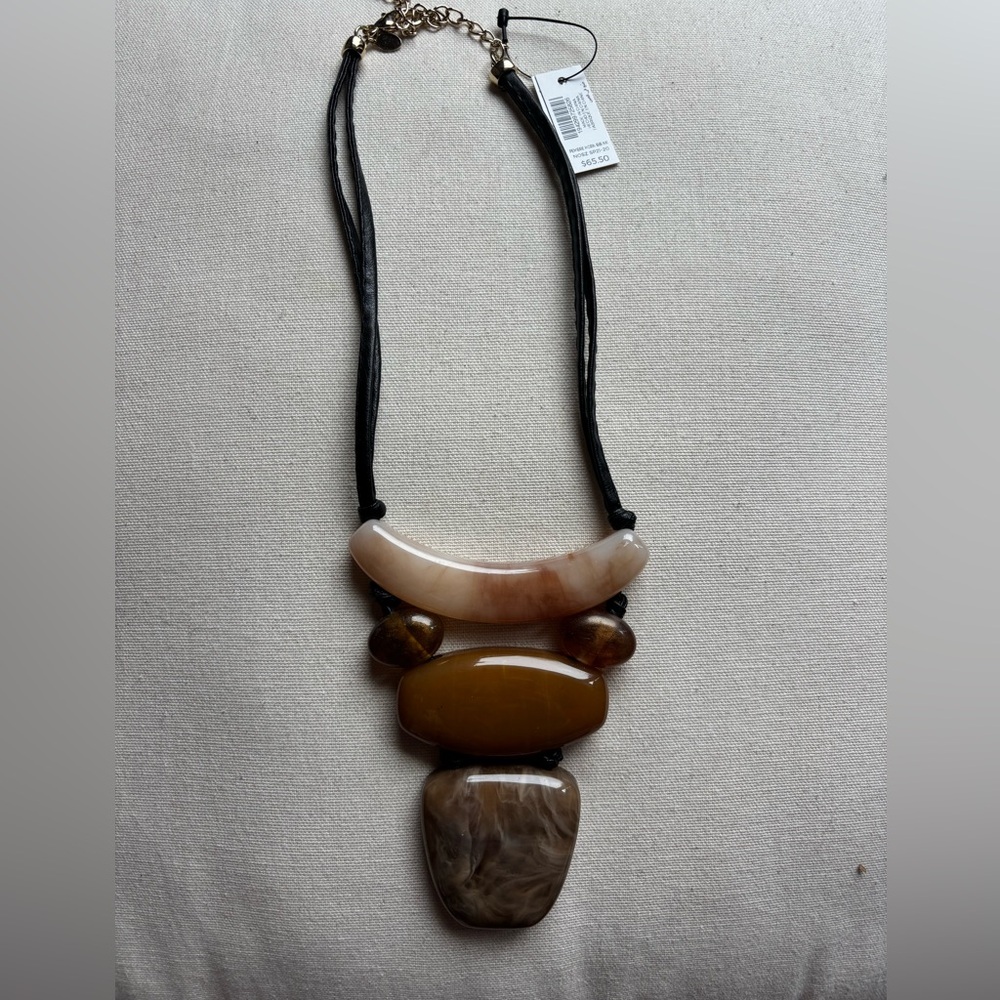 Chico's Earthy Tones Statement Necklace
